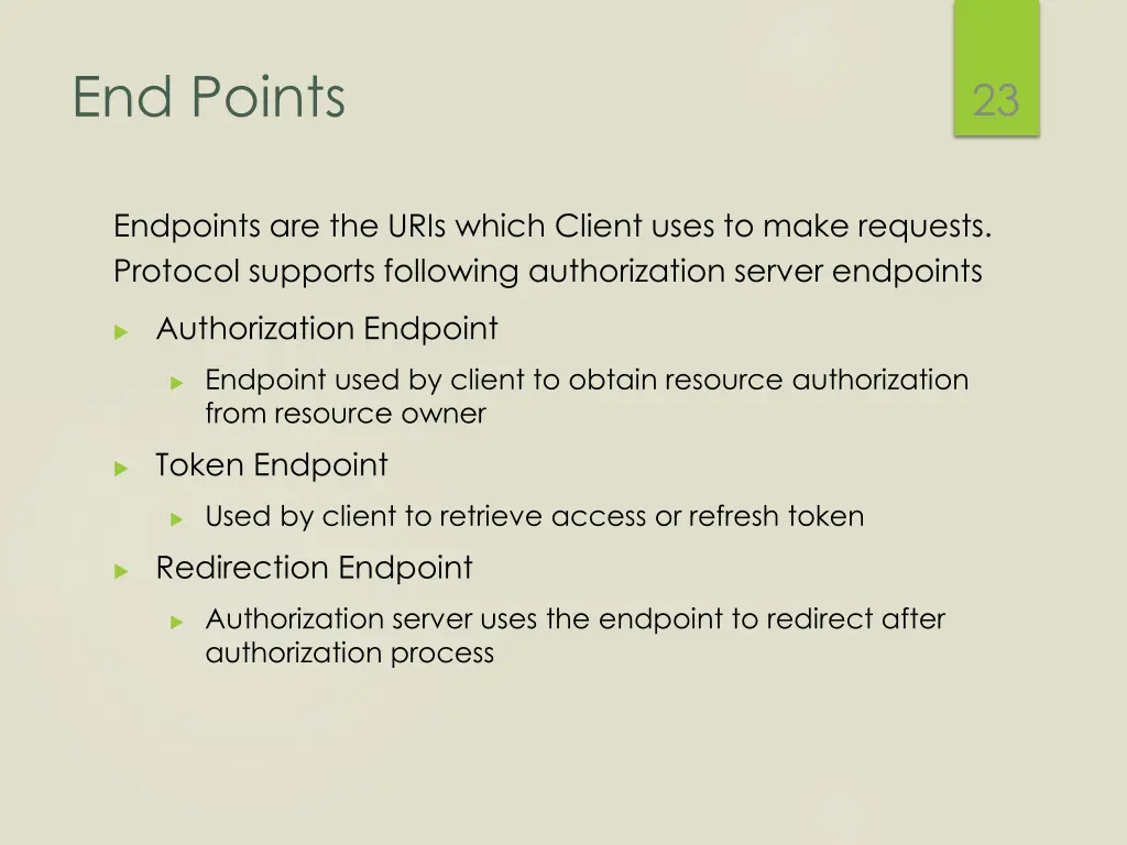 end points