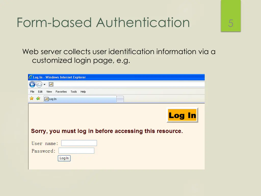 form based authentication
