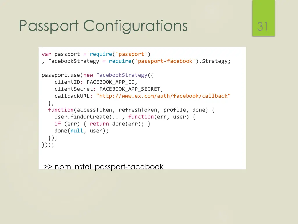 passport configurations