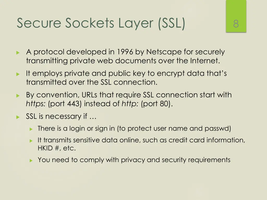 secure sockets layer ssl