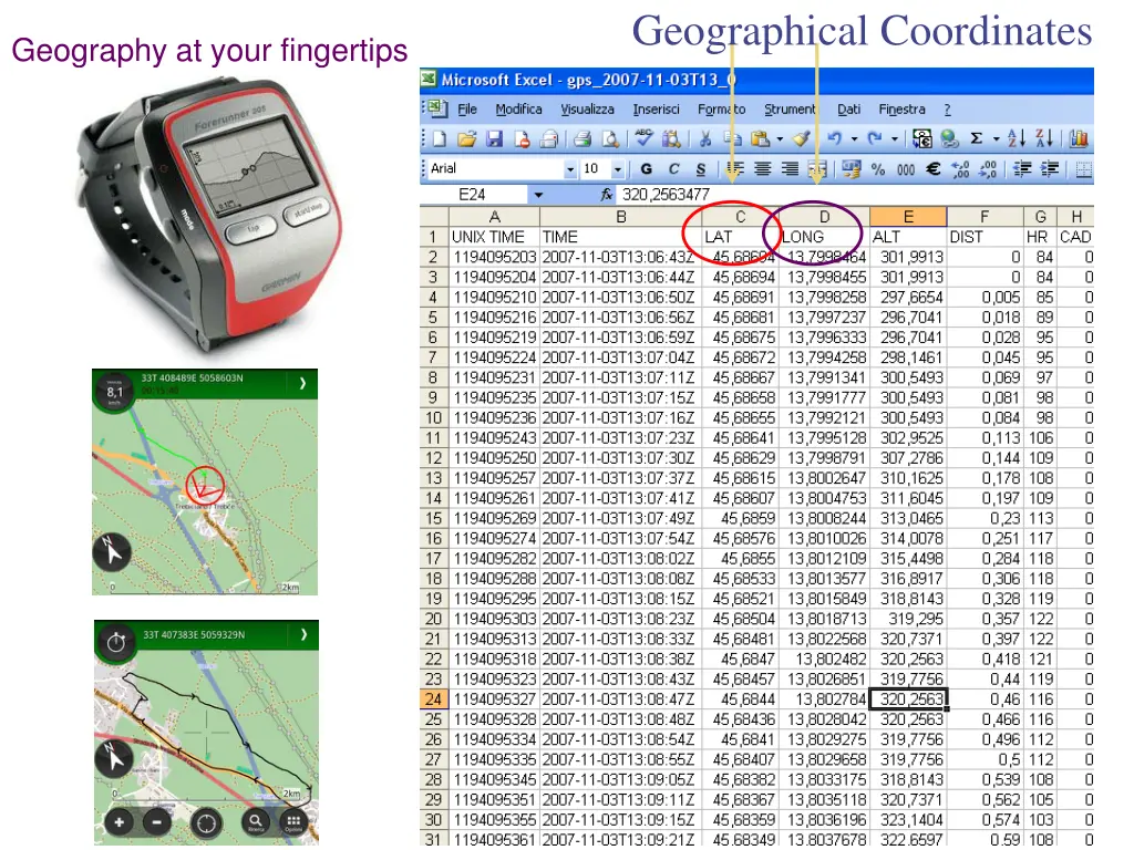 geographical coordinates