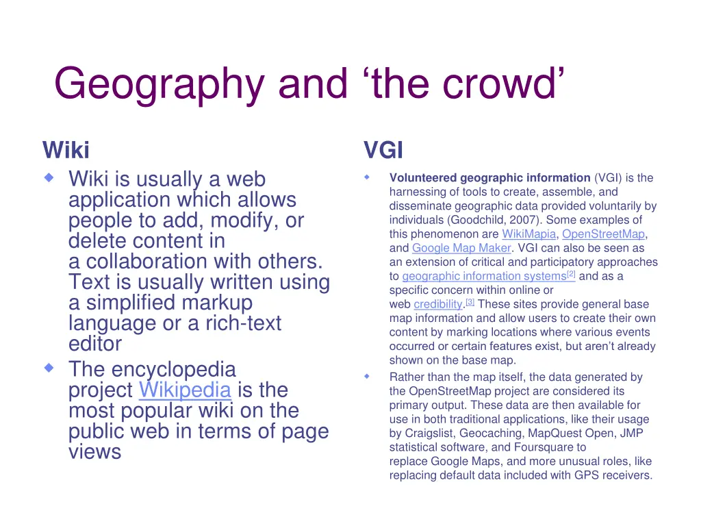 geography and the crowd