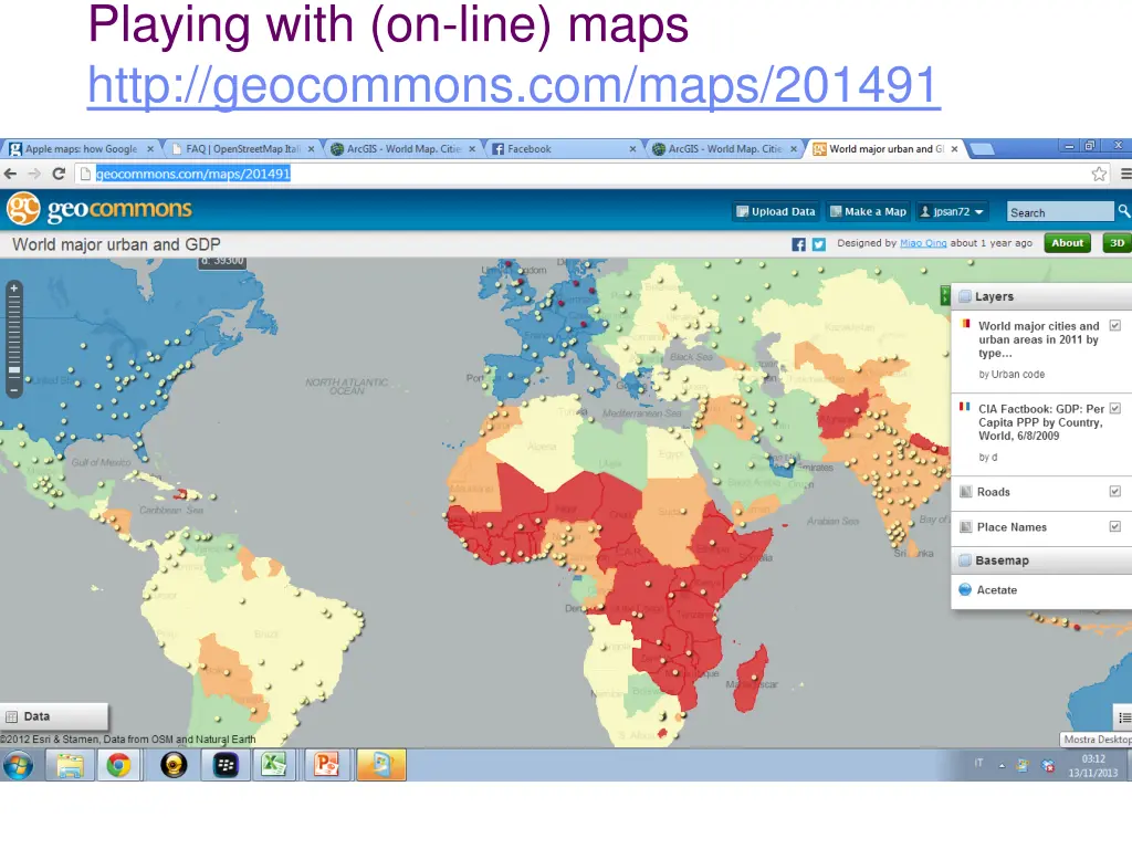 playing with on line maps http geocommons