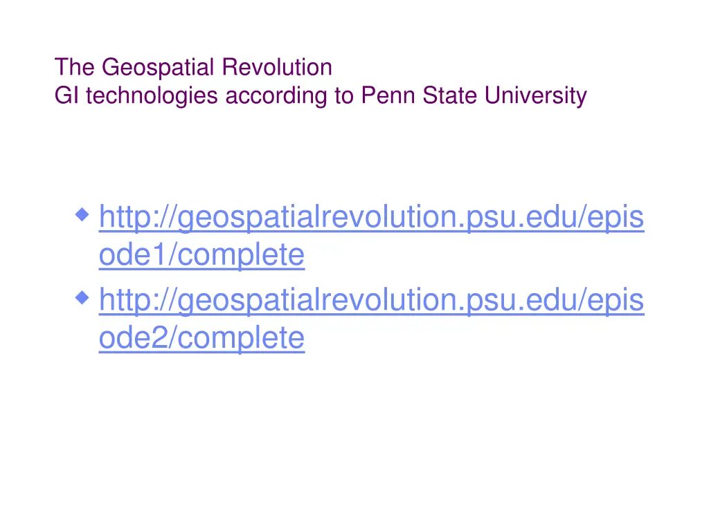 the geospatial revolution gi technologies