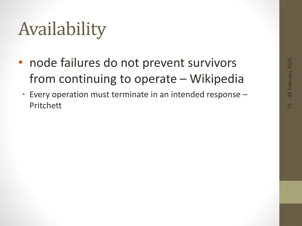 availability