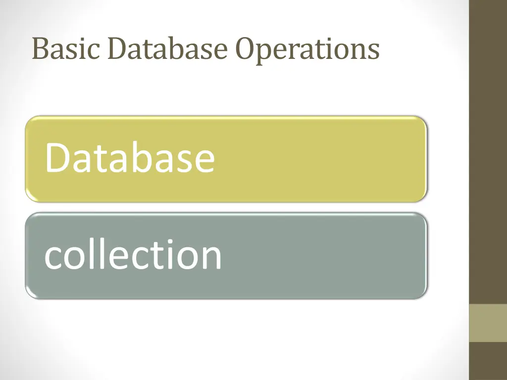 basic database operations