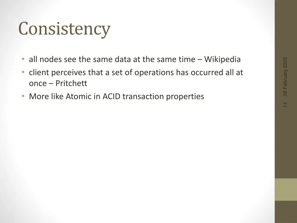 consistency