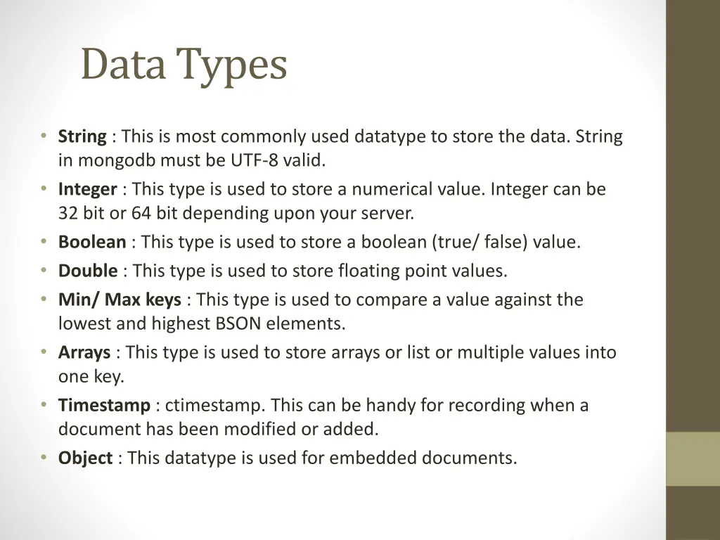 data types