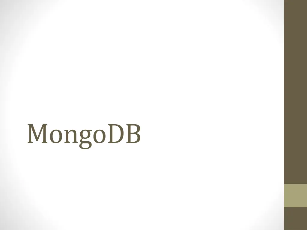 mongodb