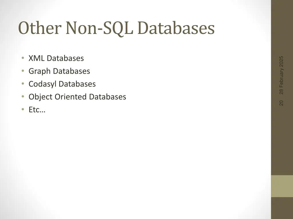 other non sql databases