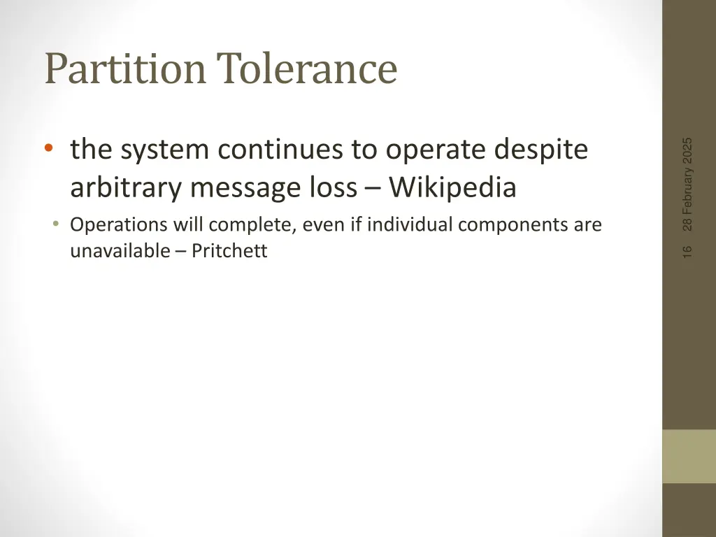 partition tolerance