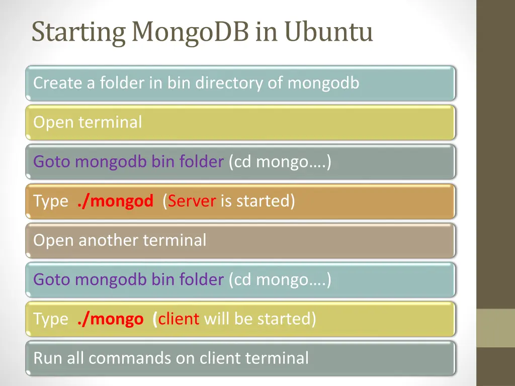 starting mongodb in ubuntu