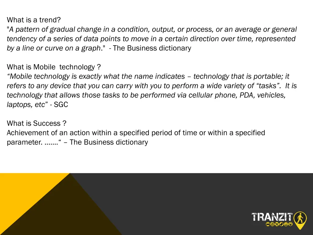 what is a trend a pattern of gradual change
