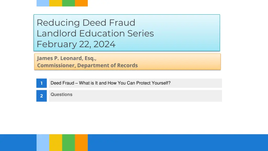 reducing deed fraud landlord education series