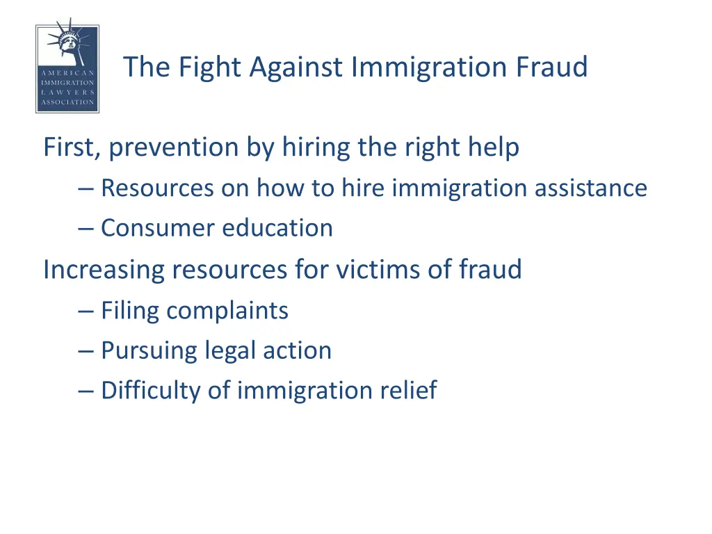 the fight against immigration fraud