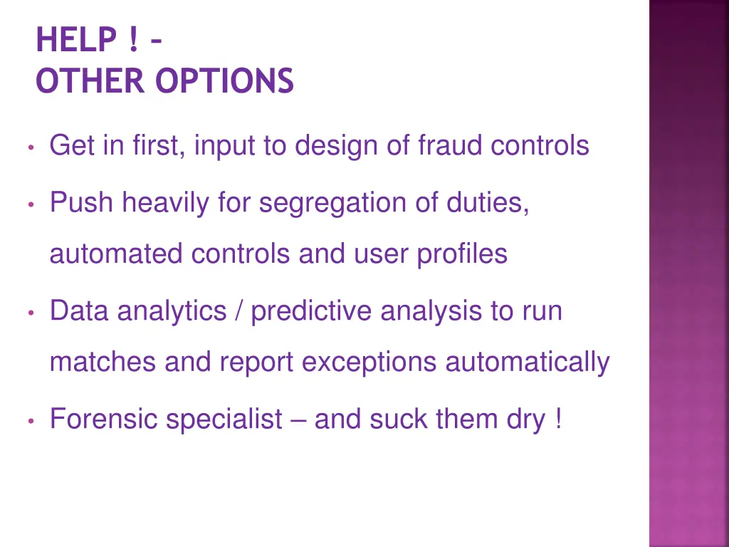 help other options