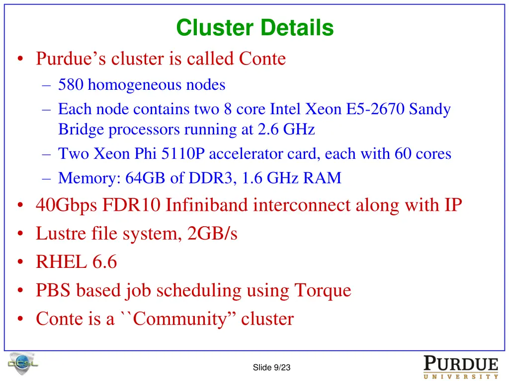 cluster details