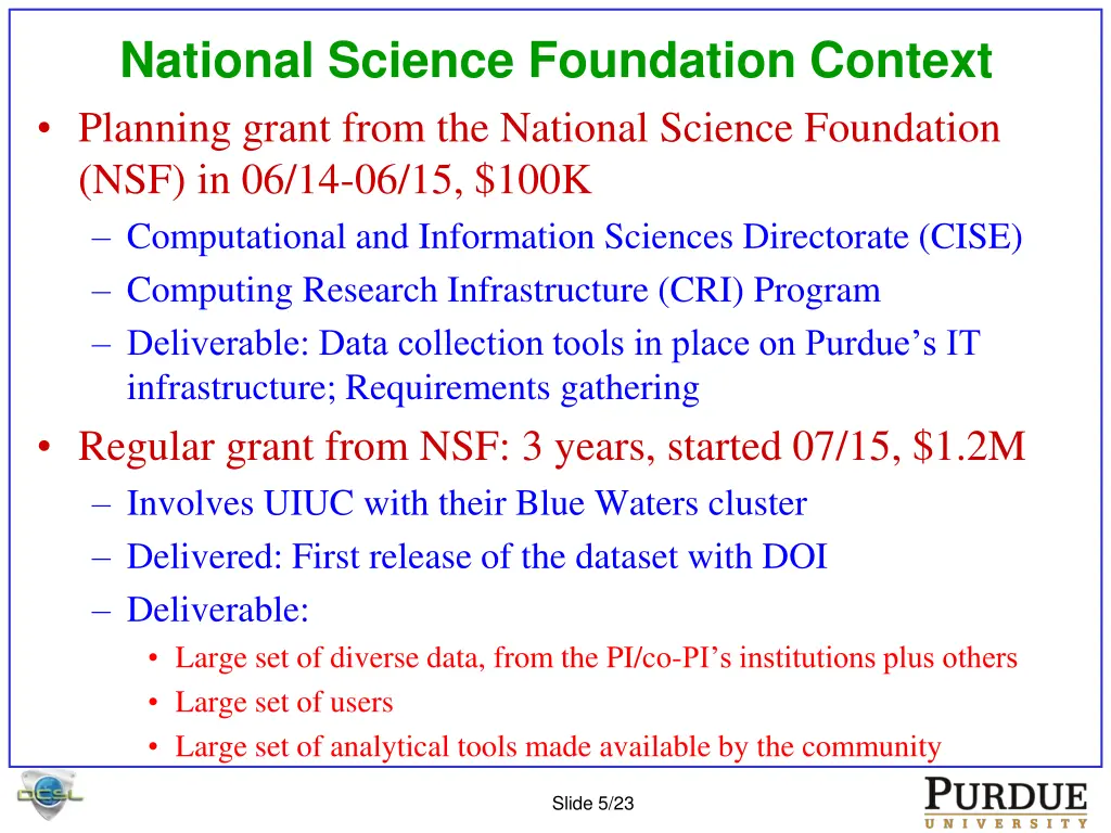 national science foundation context planning