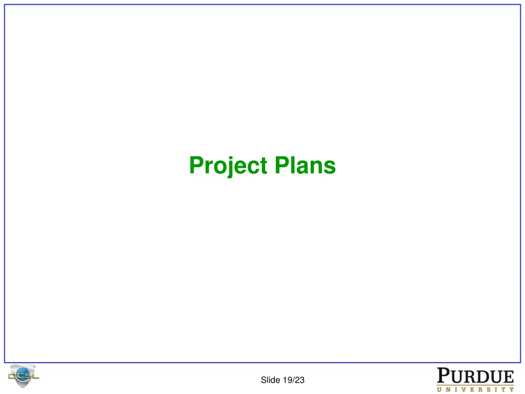 project plans