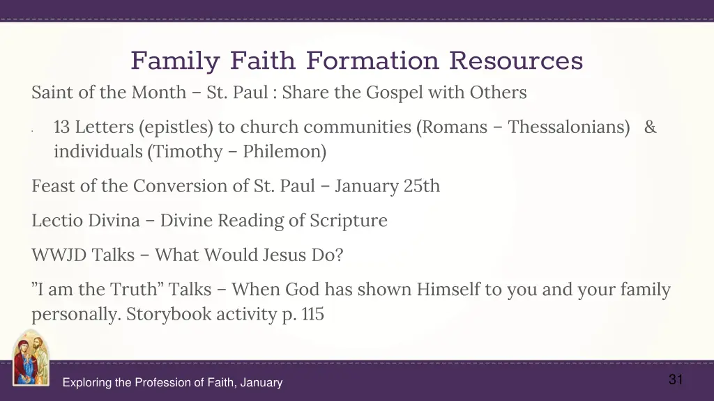 family faith formation resources saint