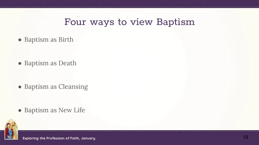 four ways to view baptism