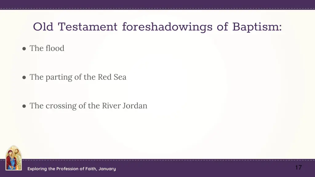 old testament foreshadowings of baptism