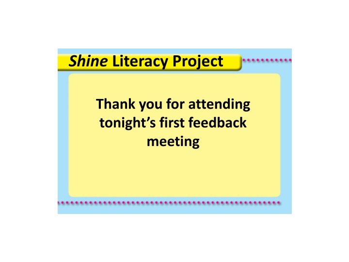 shine literacy project