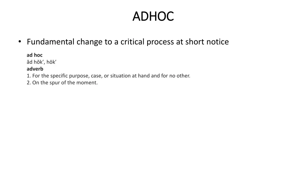adhoc adhoc