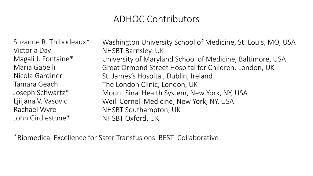 adhoc contributors