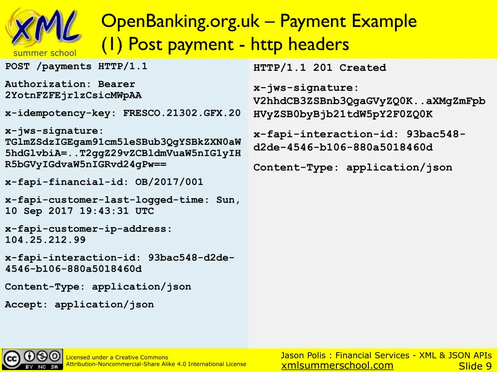 financial services xml json apis jason polis@json 1