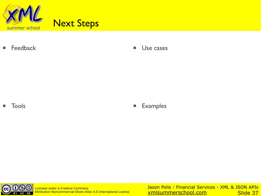 financial services xml json apis jason polis@json 14