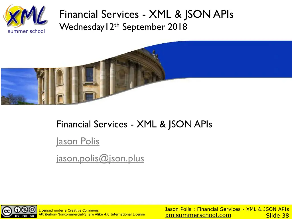financial services xml json apis wednesday12 1