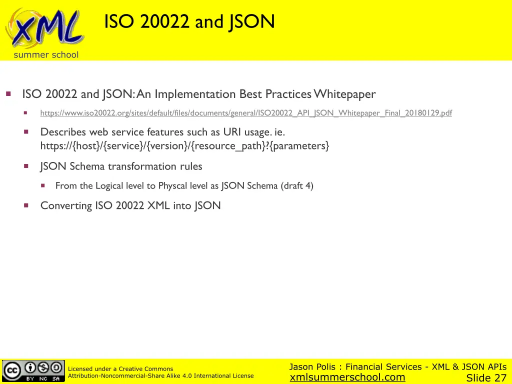 iso 20022 and json