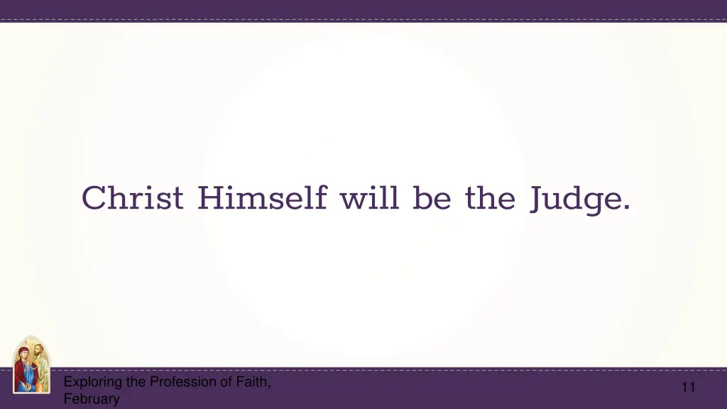 christ himself will be the judge