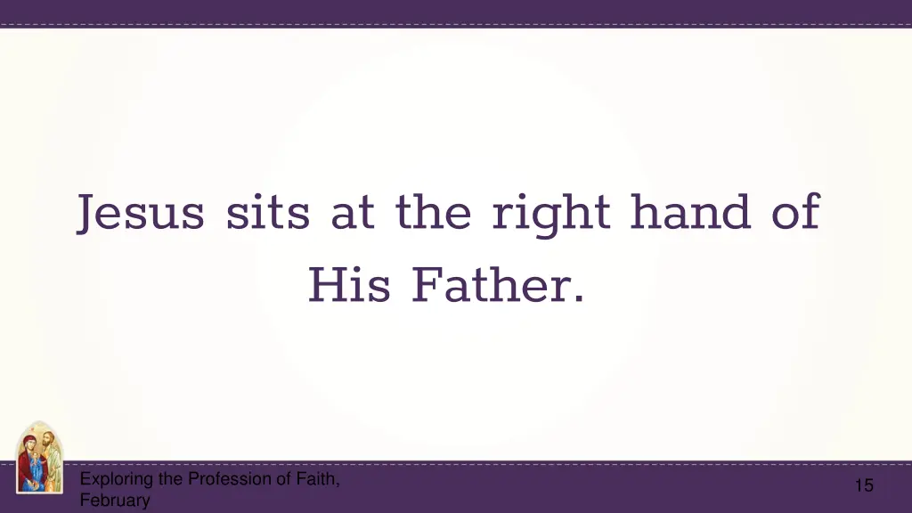 jesus sits at the right hand of his father