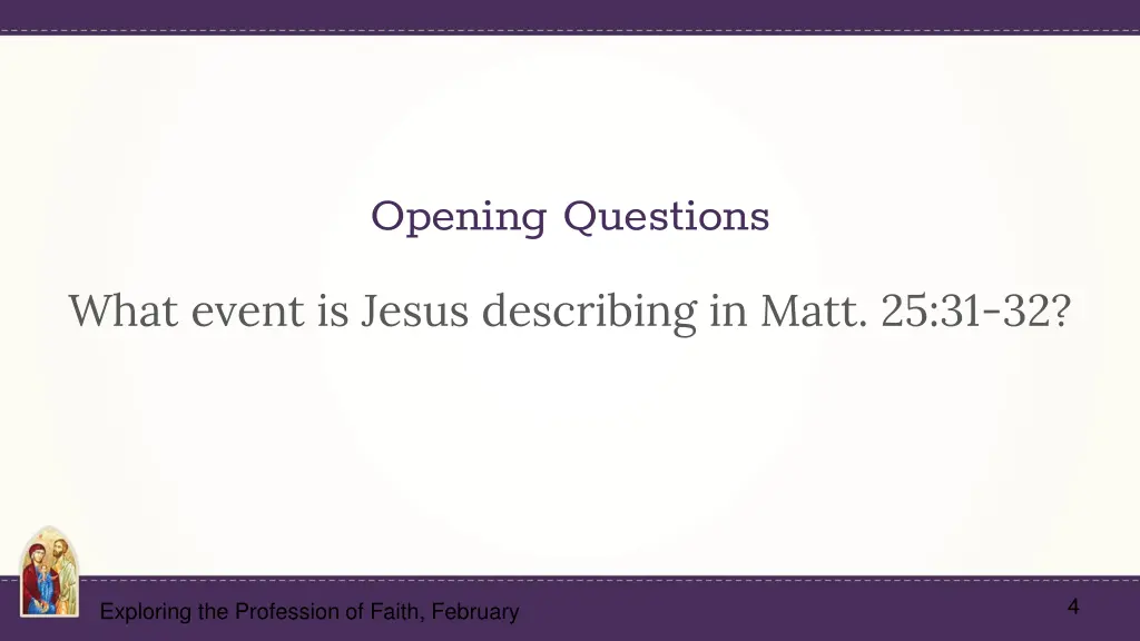 opening questions