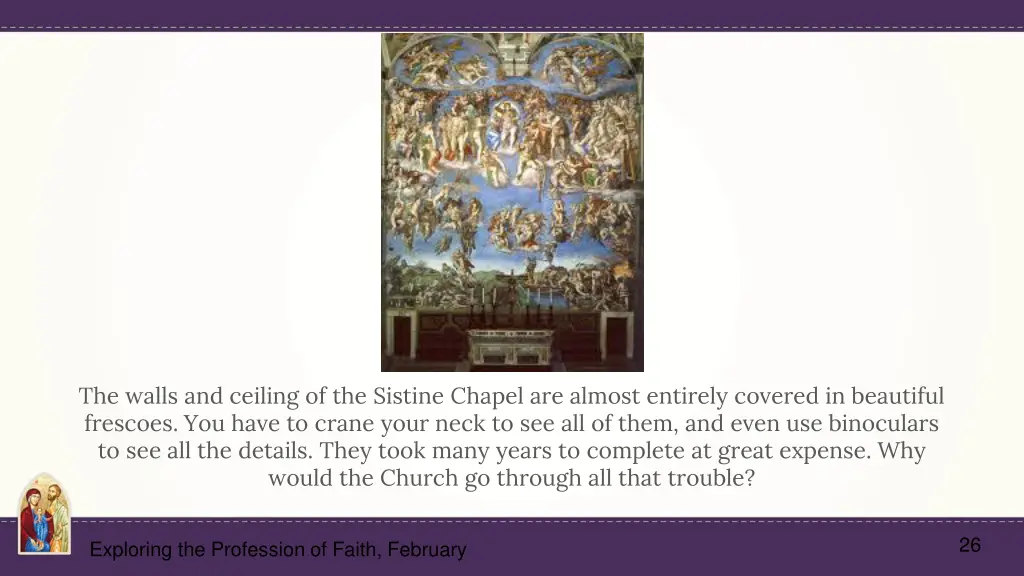 the walls and ceiling of the sistine chapel