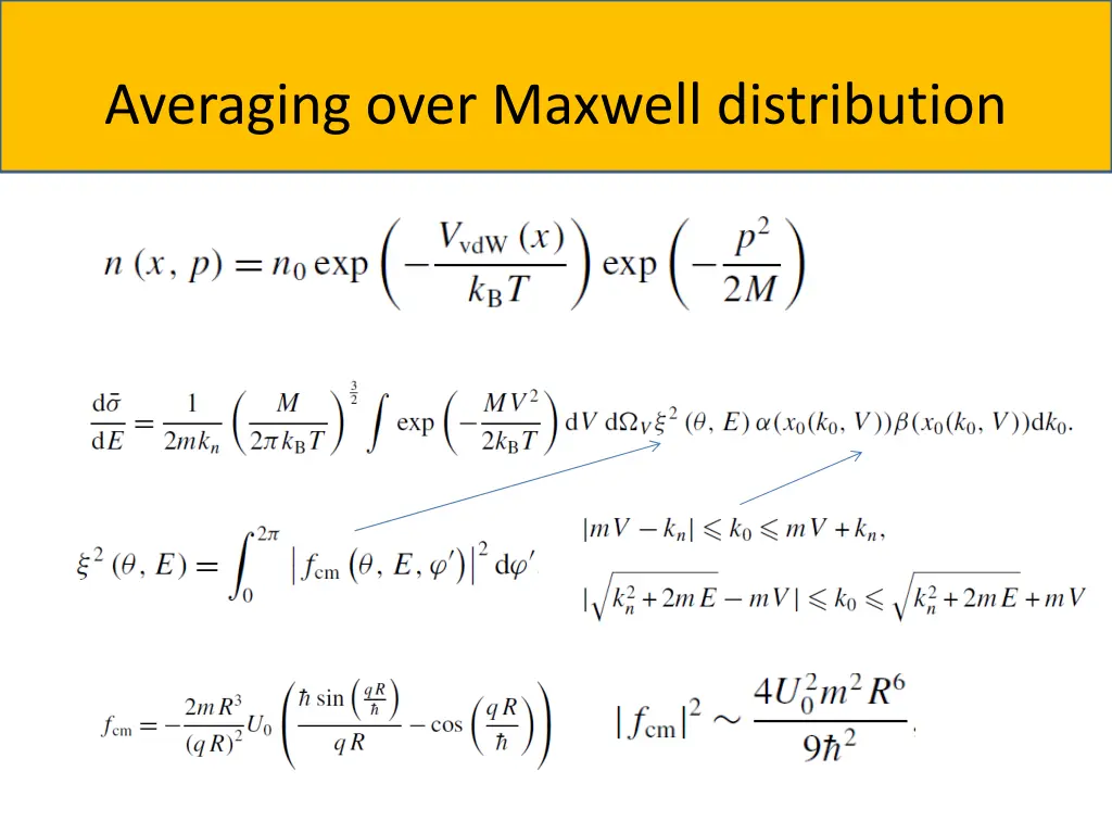 averaging over maxwell distribution