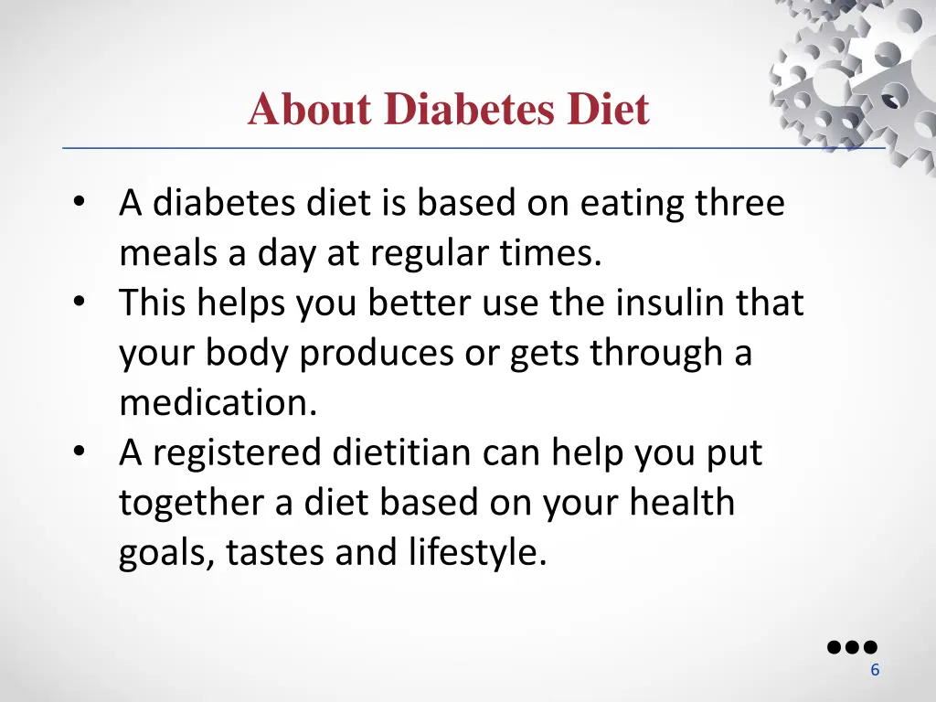 about diabetes diet