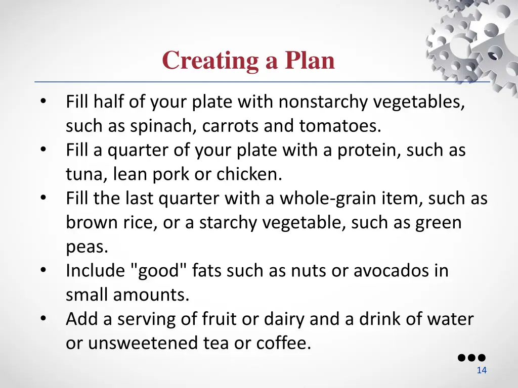 creating a plan