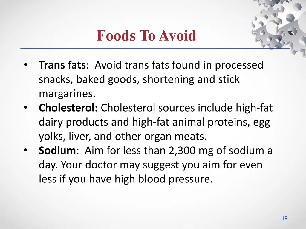 foods to avoid 1