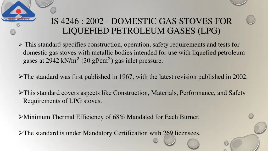 is 4246 2002 domestic gas stoves for liquefied