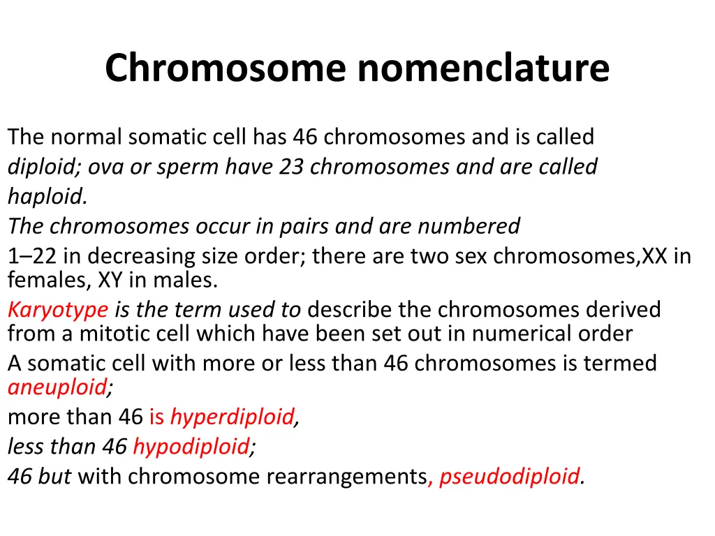 chromosome nomenclature