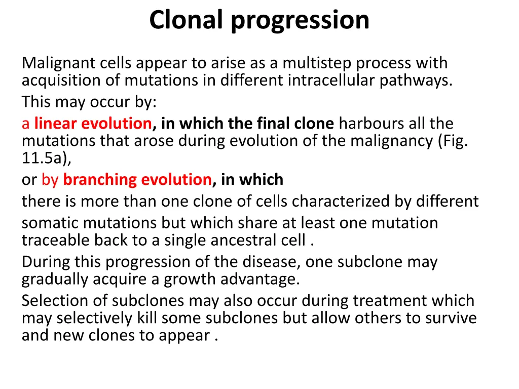 clonal progression