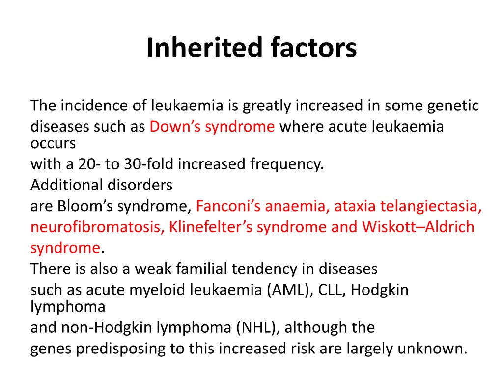 inherited factors