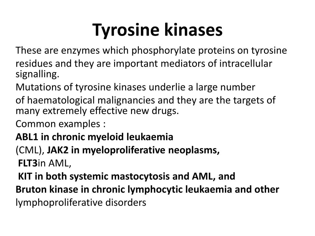 tyrosine kinases