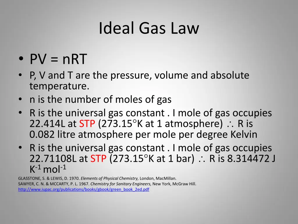 ideal gas law