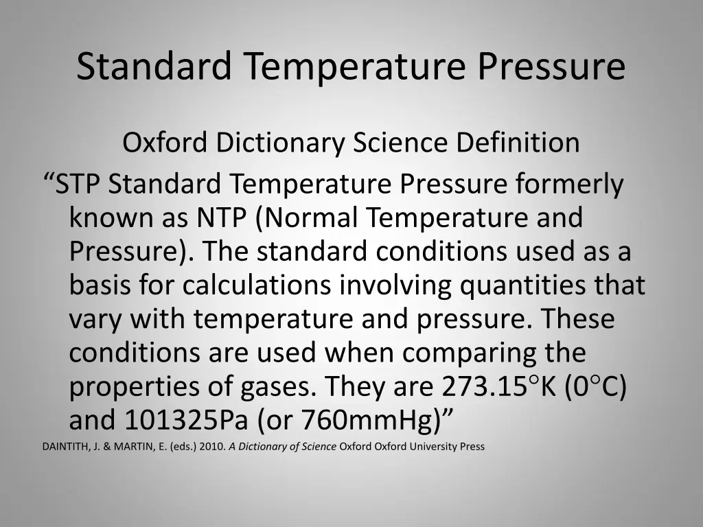 standard temperature pressure 1