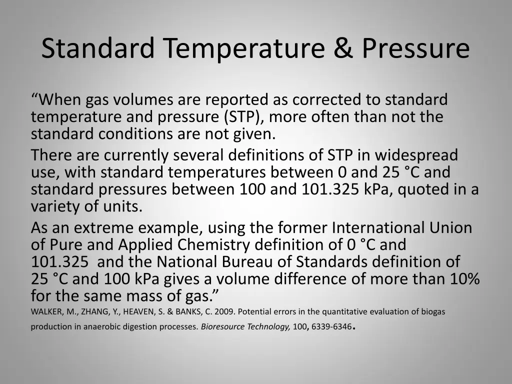 standard temperature pressure