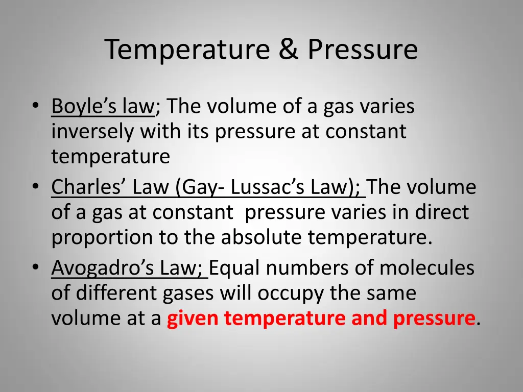 temperature pressure